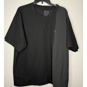 Figs Men’s Black Medical Field Massage Workwear Scrub Top Size XL